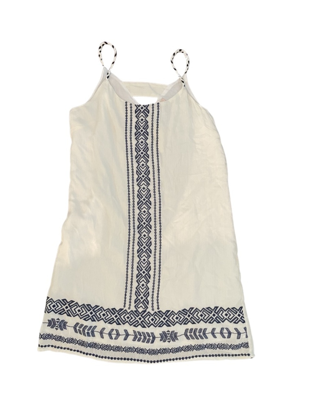 Skies Are Blue White and Navy Summer Sundress - Picture 3 of 7